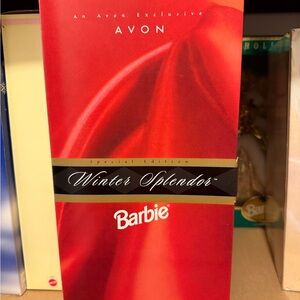 Avon Winter Splendor Barbie - Vibrant Red